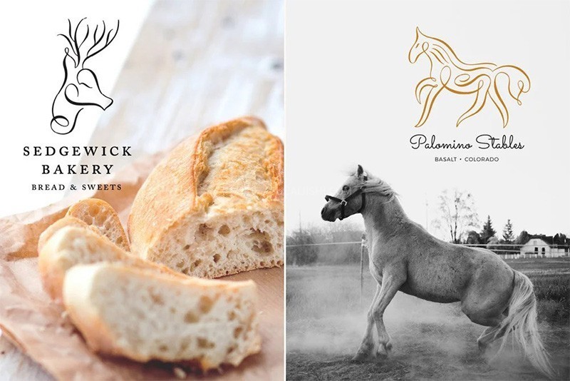 Procreate极简风动物线性标志图章笔刷 (附AI矢量源文件)